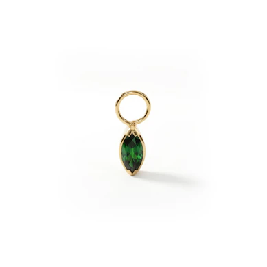 Colgante sencillo de titanio con piedra en corte marquesa