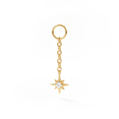 Colgante con estrella y gema central de titanio
