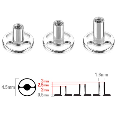 Base microdermal redonda de titanio