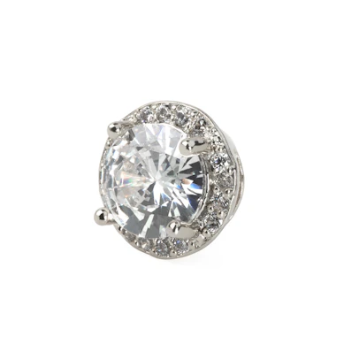 Joya microdermal circular con piedra facetada en varios colores
