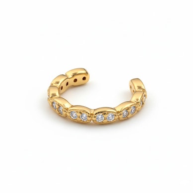 Delicado ear cuff con piedras a pares