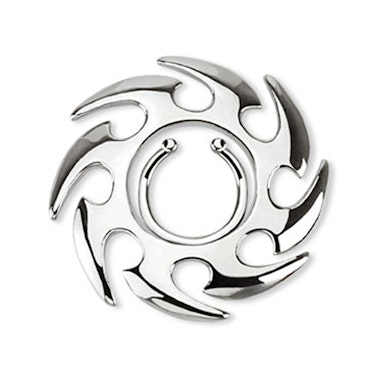 Fake piercing clip-on para el pezón con tribal en forma de sol