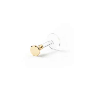 Labret con círculo de oro de 14 quilates