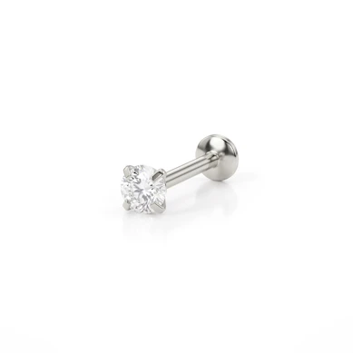 Labret push-in a presión con brillante