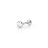 Labret push-in en titanio con brillante engastado
