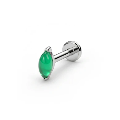 Labret de titanio con piedra natural