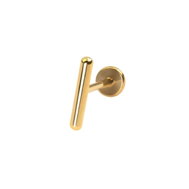 Labret de titanio con barra