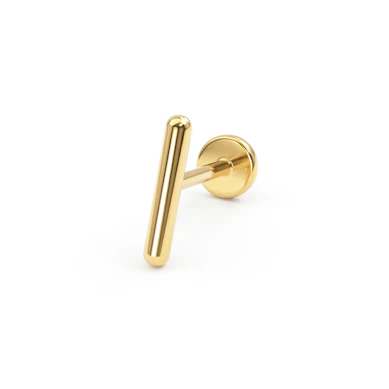 Labret de titanio con barra
