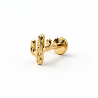 Labret cactus de titanio