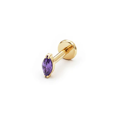 Labret de titanio con color de piedra a elegir