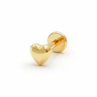 Labret de titanio con corazón multifacético