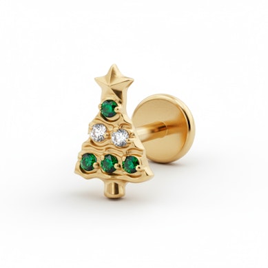 Labret árbol de Navidad de titanio