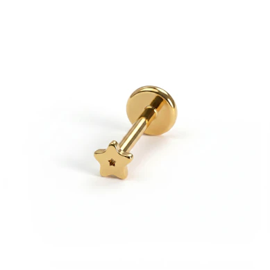 Labret de titanio con estrellita