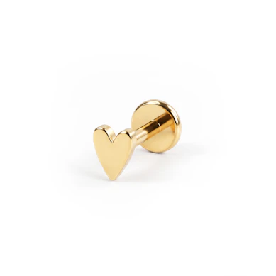Labret de titanio corazón mini