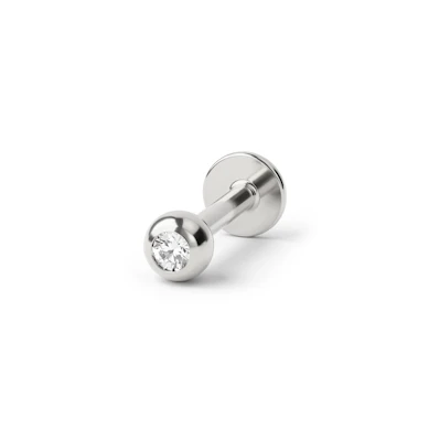Labret con brillante bisel