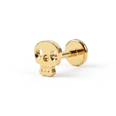Labret calavera de titanio