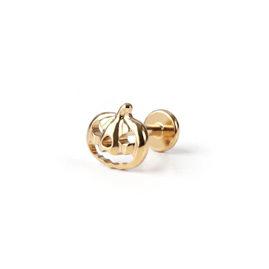 Labret de calabaza en titanio-Dorado