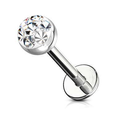 Labret con perla de cristal