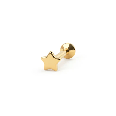 Labret con diseño de estrella