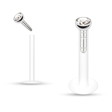 Labret de ptfe de brillantes de distintos colores