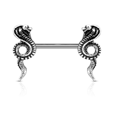 Piercing para el pezón con cobras