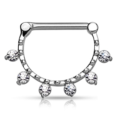 Clicker para el pezón con seis brillantes