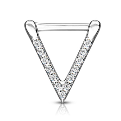 Piercing para el septum en forma de triángulo