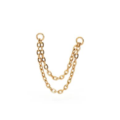 Cadena conectora doble de titanio