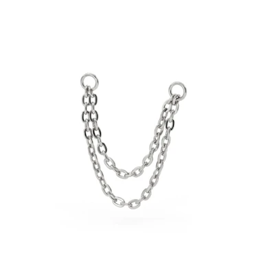 Cadena conectora doble de titanio