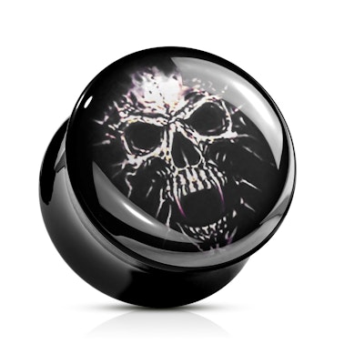 Plug de acrílico con calavera