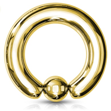 Argolla grande chapada en oro