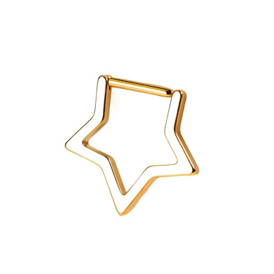 Aro clicker de titanio en forma de estrella