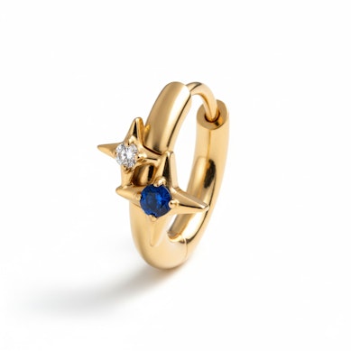 Aro con dos estrellas de titanio