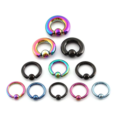Aro grande con anodizado de titanio