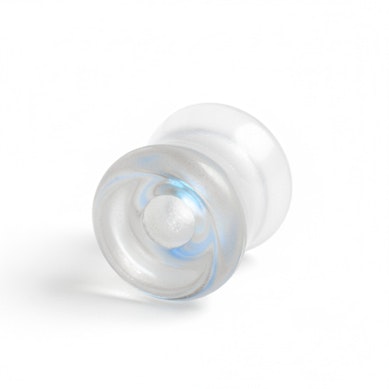 Túnel de vidrio doble acampanado con efecto aurora boreal