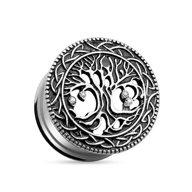 Túnel en acero quirúrgico con árbol de la vida