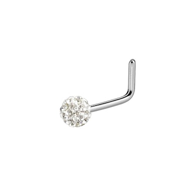 Piercing para la nariz con muchos brillantes