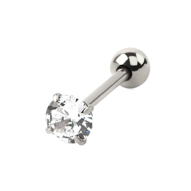 Piercing para lengua con brillante redondo