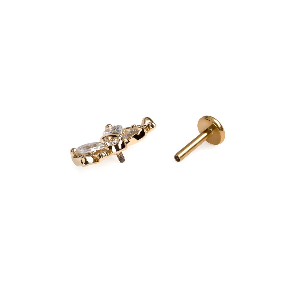 Labret de tres mariposas