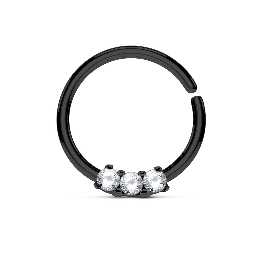Joya para el piercing en el septum con varios brillantes