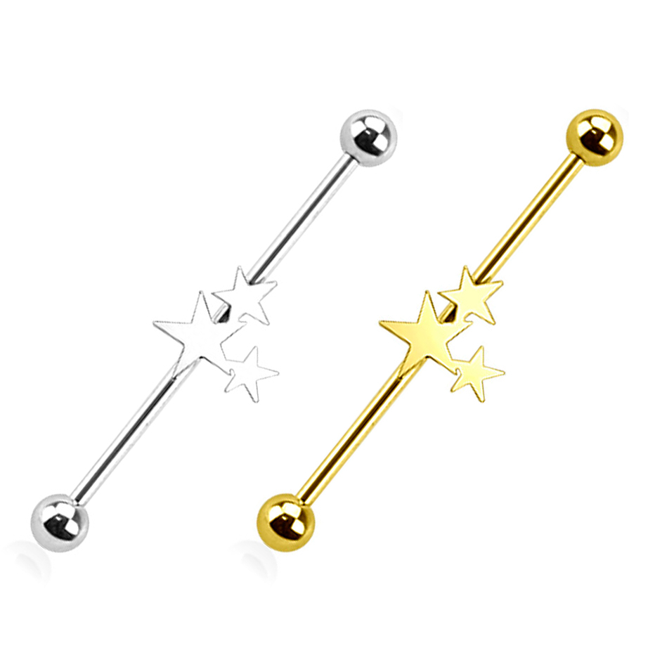 Barra industrial con tres estrellas