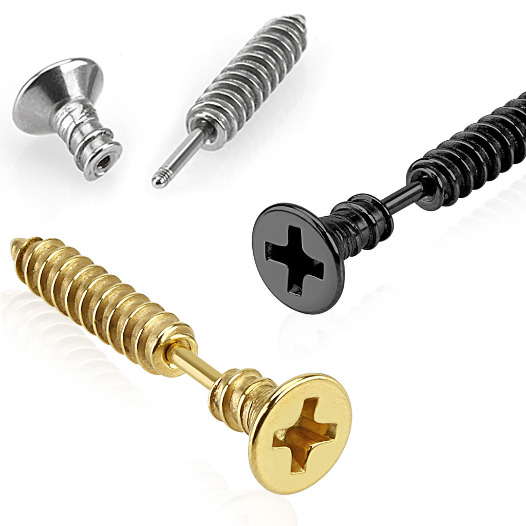 Pendiente para la oreja en forma de tornillo