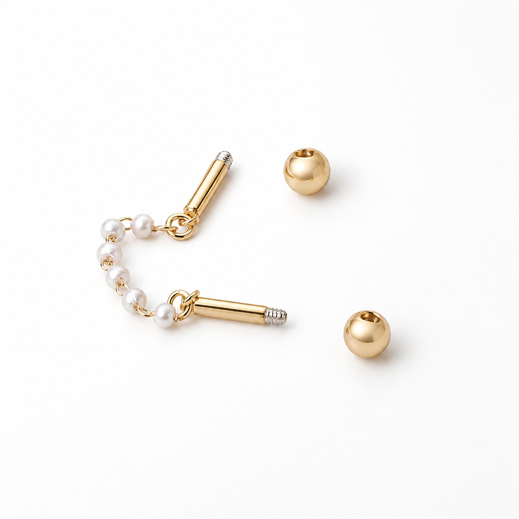 Barra industrial con cadena de perlas