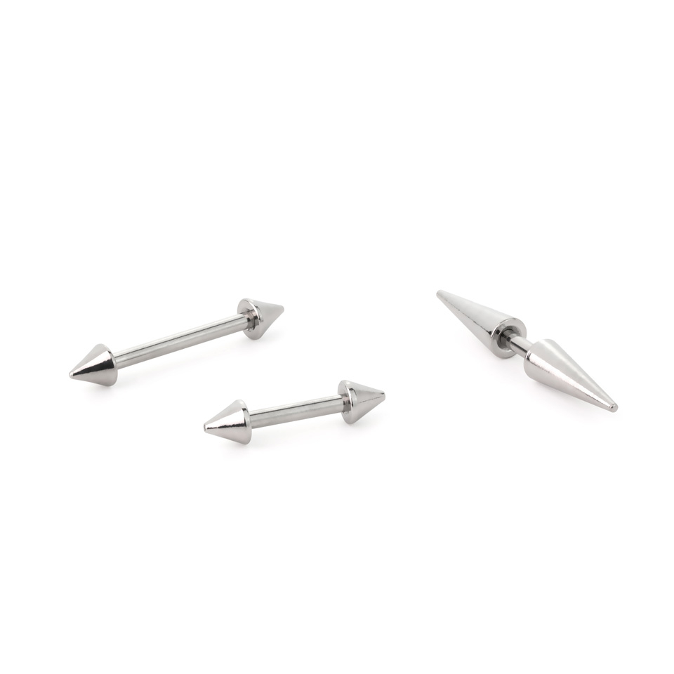 Barra para piercing con pinchos
