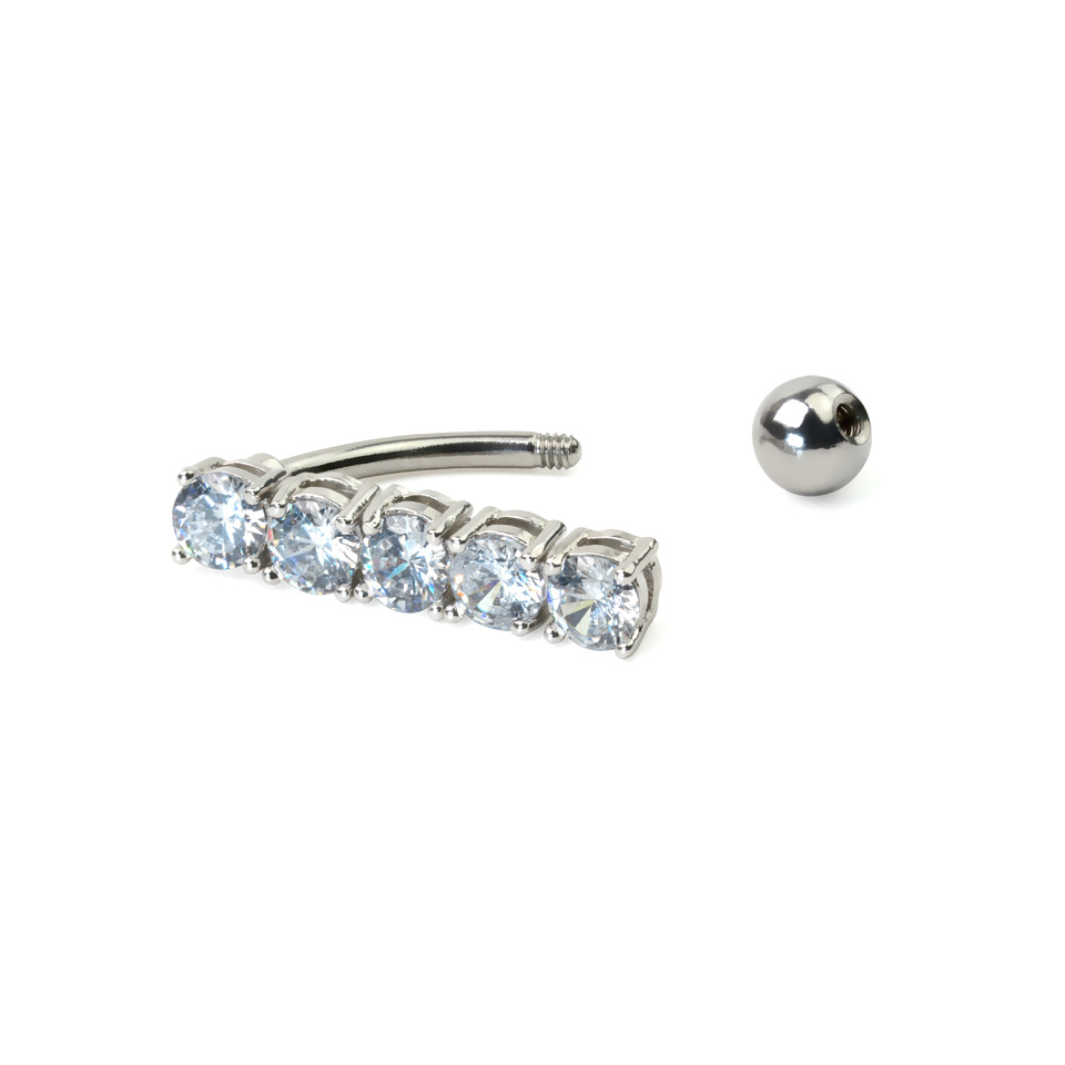 Piercing para el ombligo con parte movible