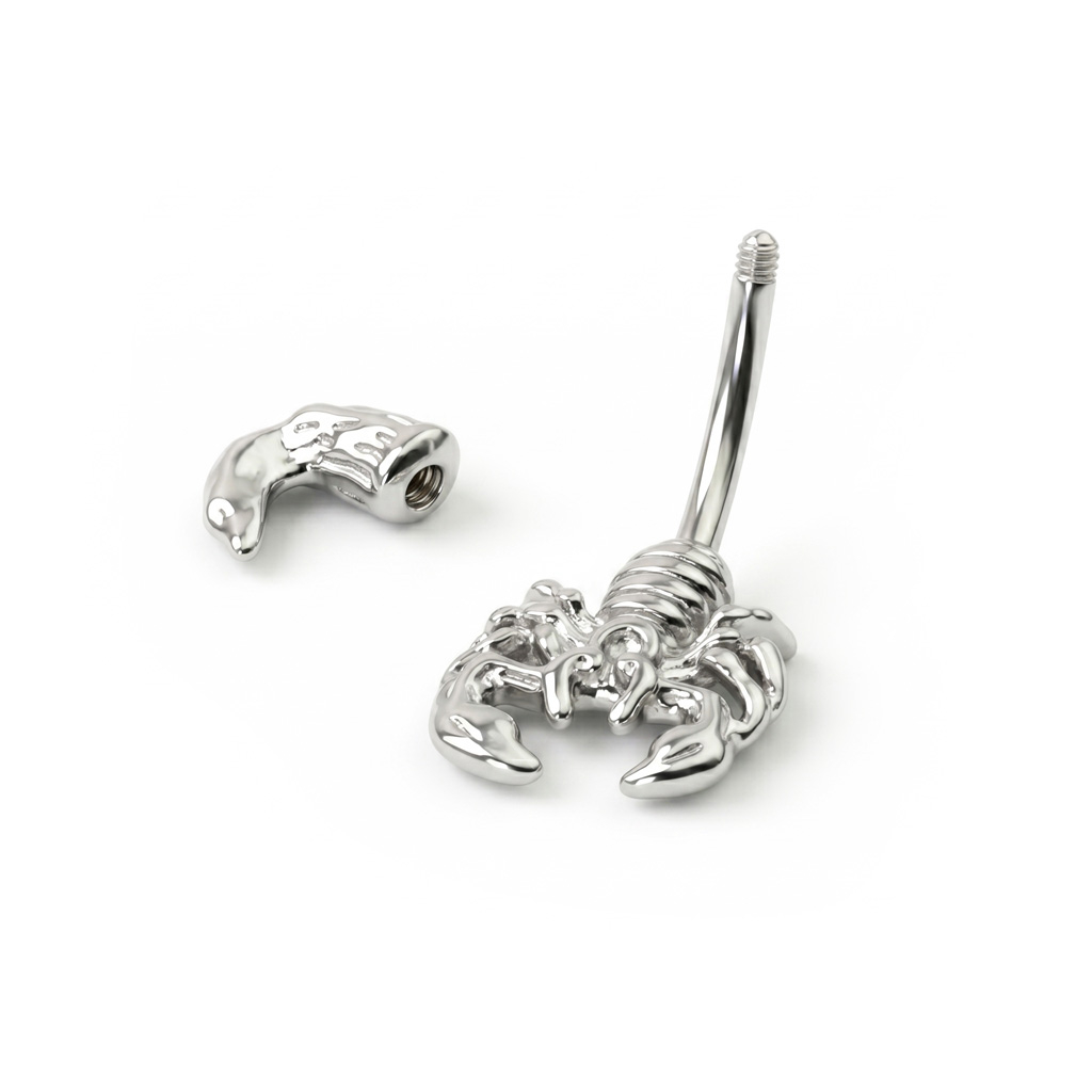Piercing para el ombligo con escorpión