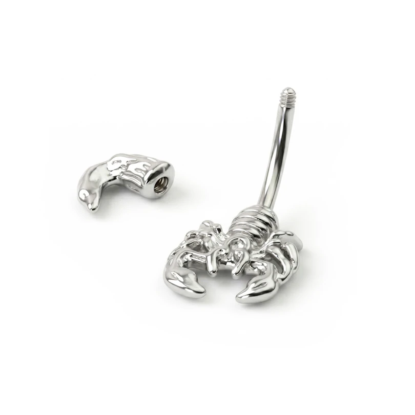 Piercing para el ombligo con escorpión