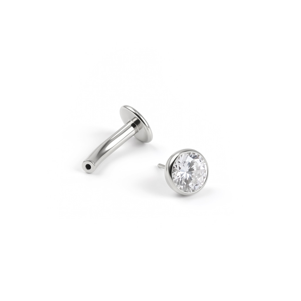 Piercing para el ombligo flotante en titanio