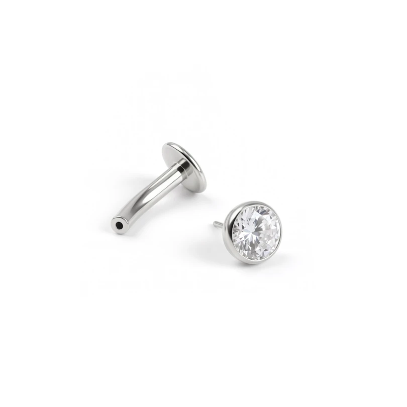Piercing para el ombligo flotante en titanio