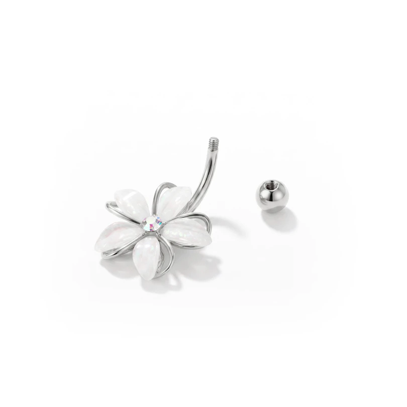 Piercing para el ombligo con flor